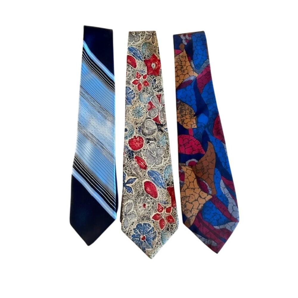 Vintage Men’s Ties Fleet’s Philadelphia, Kleinhans Silk Italy, Geoffrey Beene